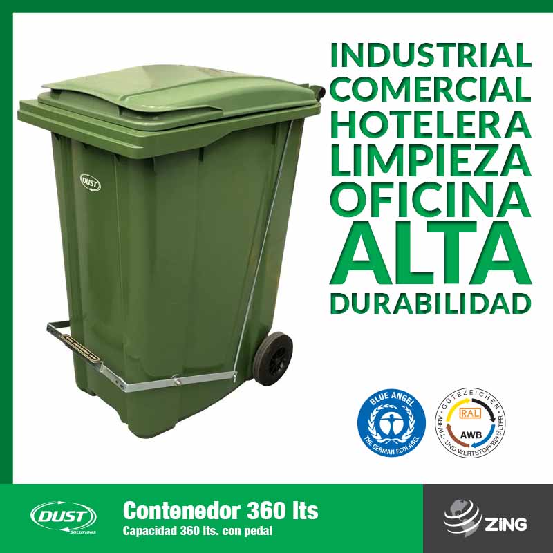 Contenedor Dust 360 Lts con pedal
